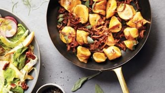 Gnocchis de patates douces aux chanterelles