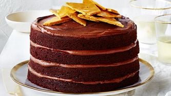 Gâteau au chocolat, glaçage moka