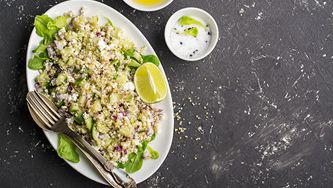Quinoa et tombée d’épinards