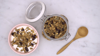 Granolas pacanes et canneberges