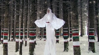 Pour un Noël magique, Michelle Secours habille une forêt