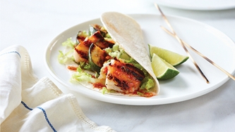Tacos au flétan et à la courgette