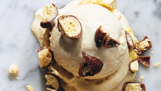 Crème glacée au lait malté