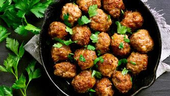Boulettes de veau haché au gruyère râpé