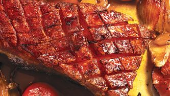 Rôti de flanc de porc aux clémentines et à l’anis étoilé