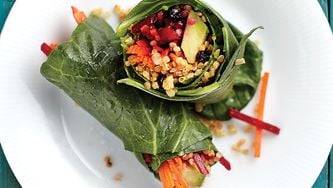 Rouleaux de chou cavalier au quinoa et au cari