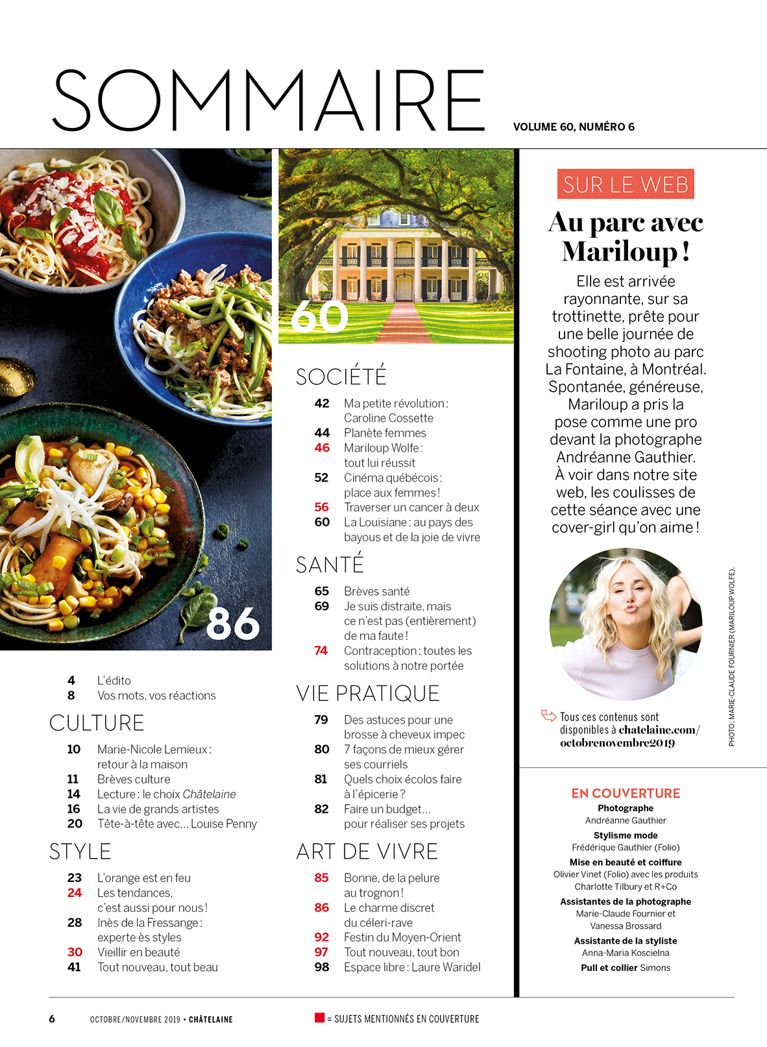 Aperçu du magazine d’octobre et novembre 2019
