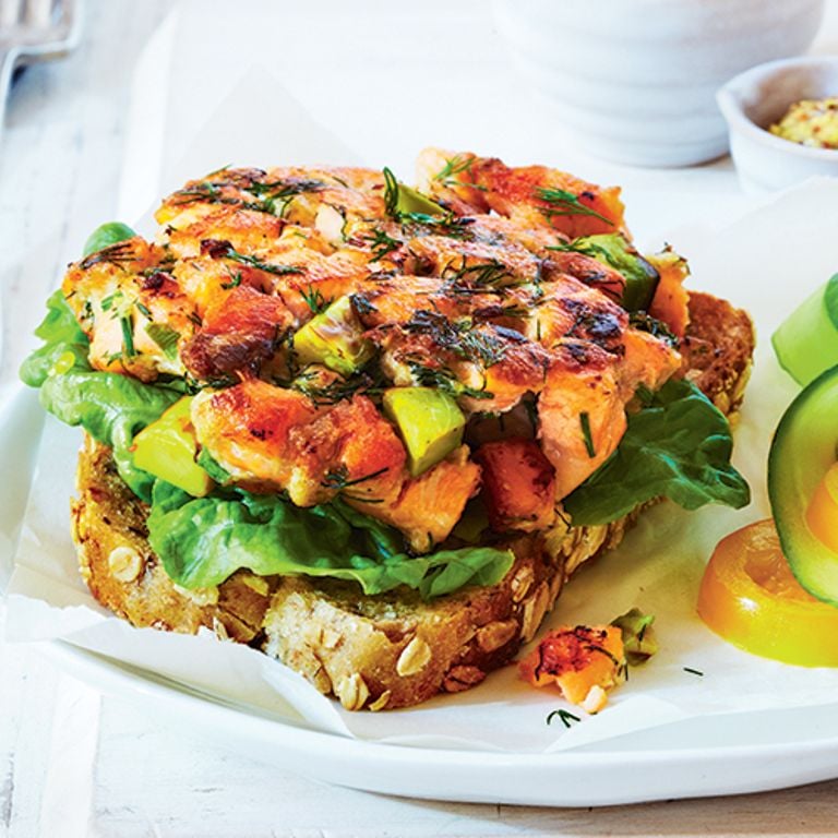 Burgers de saumon à l'avocat