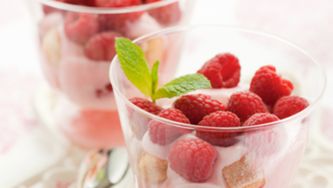 Diplomates aux framboises, à l'orange et au tofu