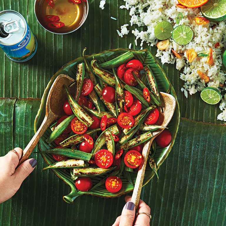 Salade d'okras et de tomates