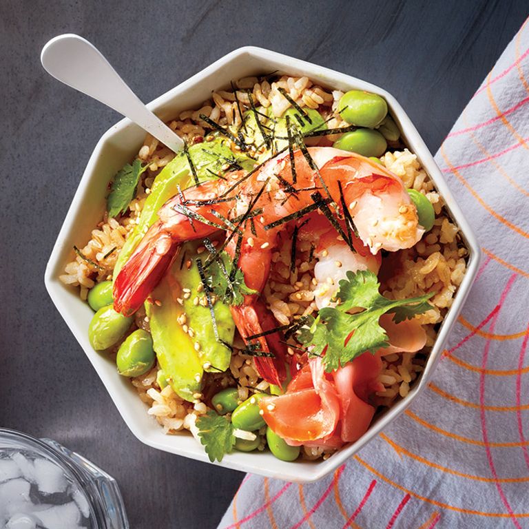 bol riz brun noix de coco