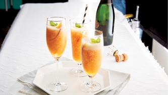 Bellini glacé aux pêches