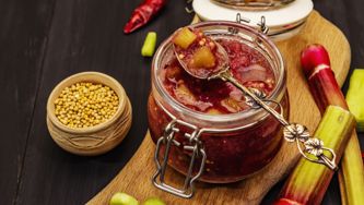 Chutney à la rhubarbe