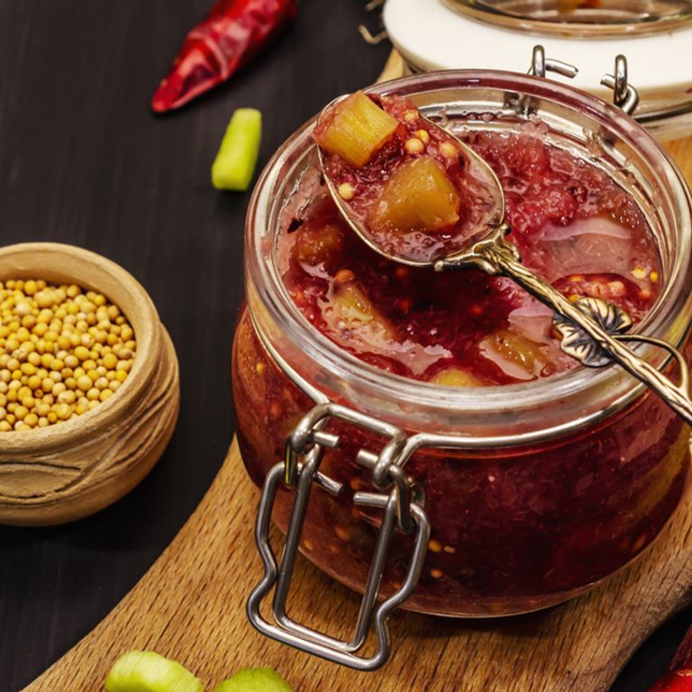 Chutney à la rhubarbe