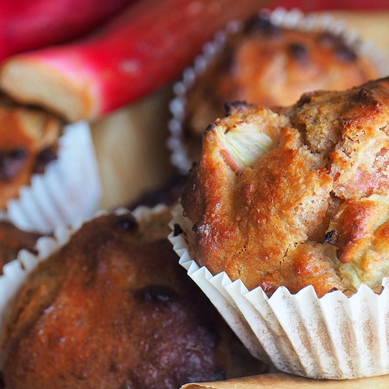 Muffins à la rhubarbe et à l'orange