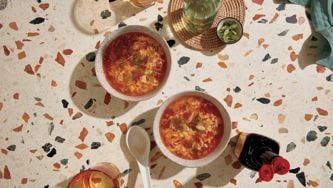 Potage aux gouttes d'œufs