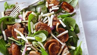 Salade tiède aux champignons