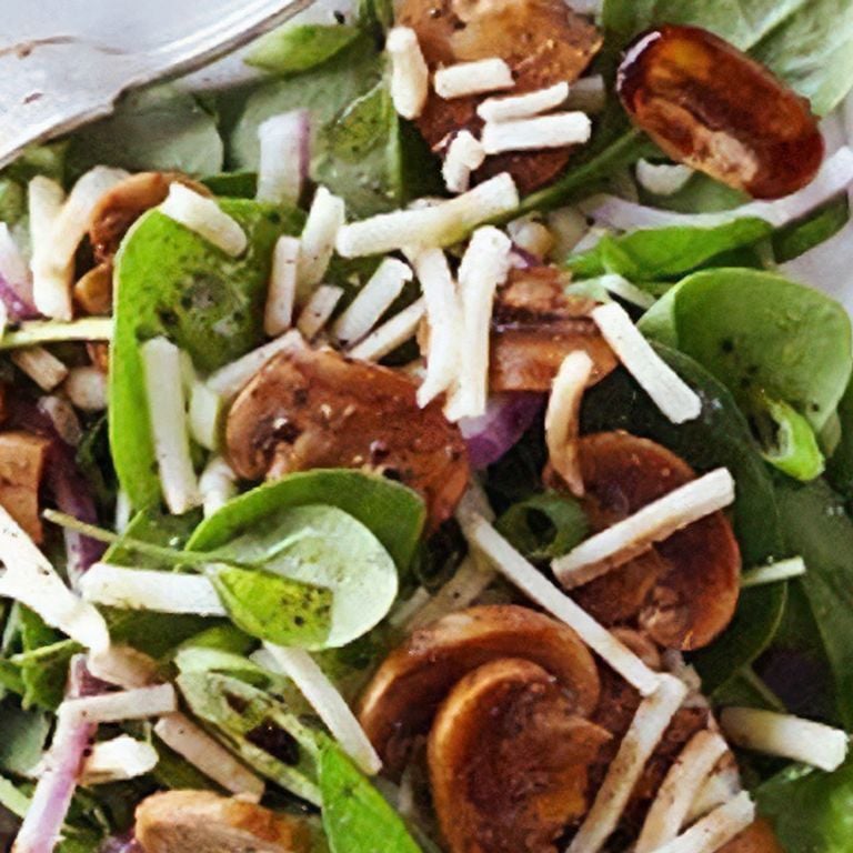 Salade tiède aux champignons