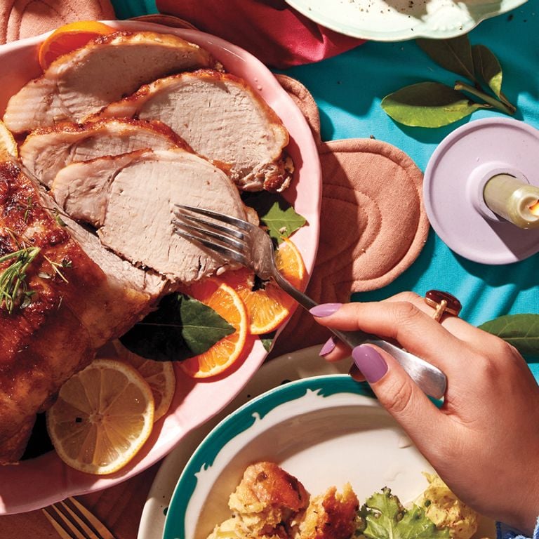 Rôti de longe de porc braisé au lait
