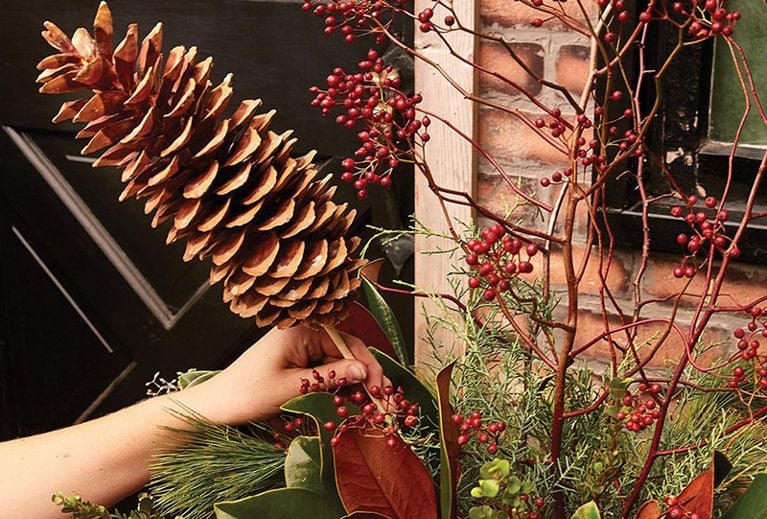Arrangement floral de Noël