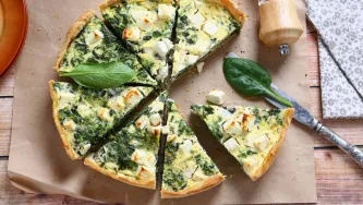 Quiche aux épinards et au fromage féta