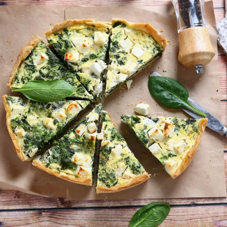 Quiche aux épinards et au fromage féta