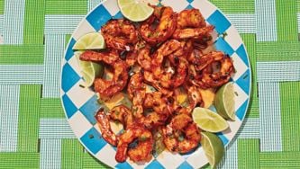 Crevettes au miel épicé et à la lime