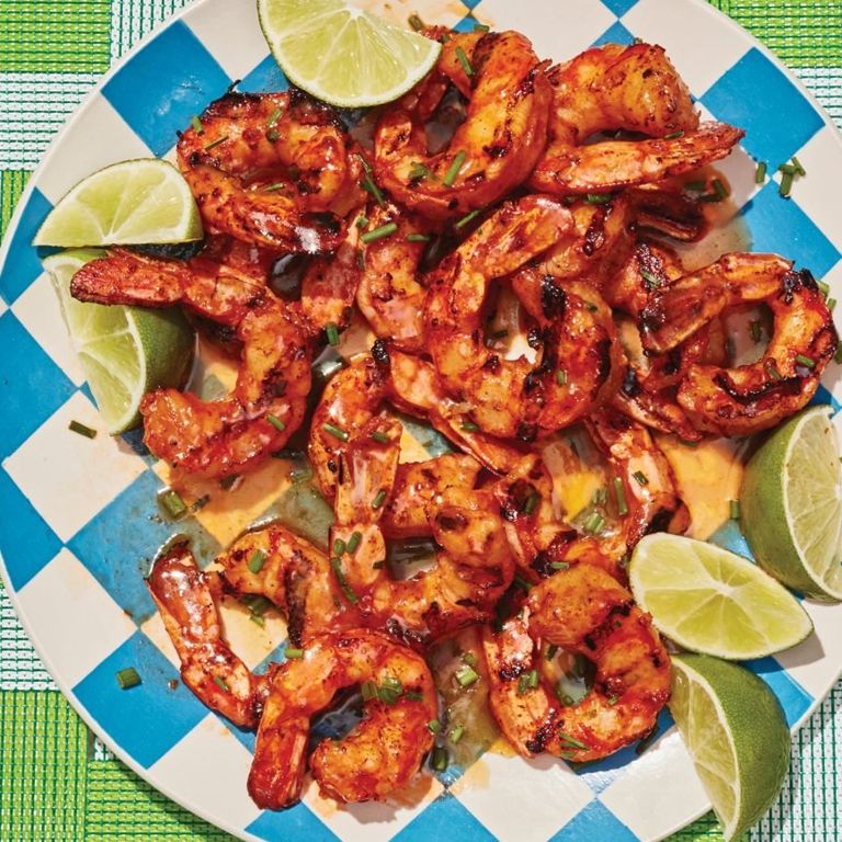 Crevettes au miel épicé et à la lime