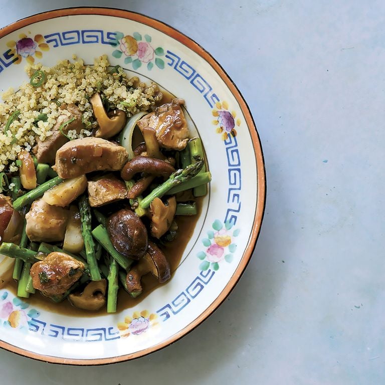 Sauté de porc et d’asperges à l’asiatique