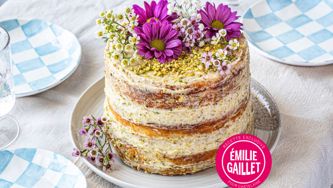 Gâteau au citron, à la ricotta et à la pistache