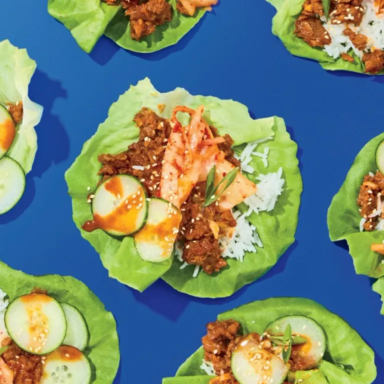 Wraps à la laitue et au Beyond Meat