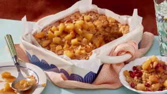 Gruau au four façon tarte aux pommes