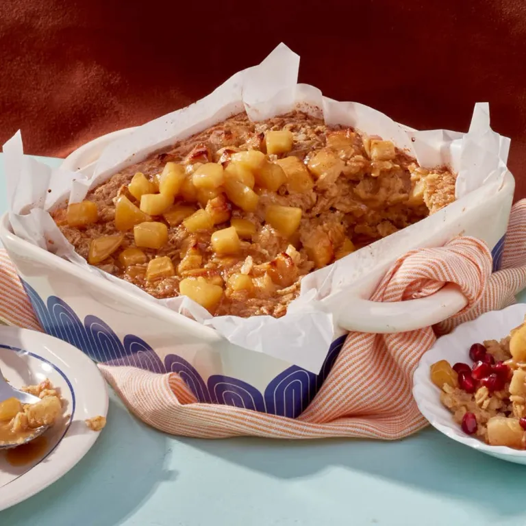 Gruau au four façon tarte aux pommes