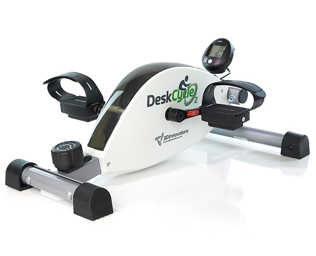 Desk bike - Velo bureau Premium - Vélo pour le bureau - Pédalier de bureau - Exerciseur de jambes pour la maison - Chaise de bureau - Noir/Cadre Noir - Large
